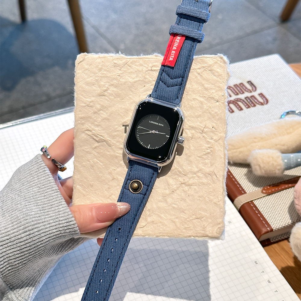 New Stylish Square Watch With  - Canvas Strap Watch ulasan dan harga