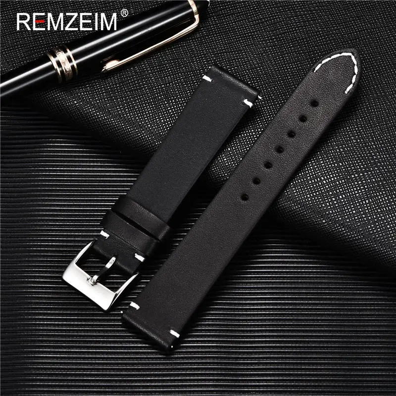 Leather Watchband Strap 18mm 2 - Leather Strap Quick Release ulasan dan harga