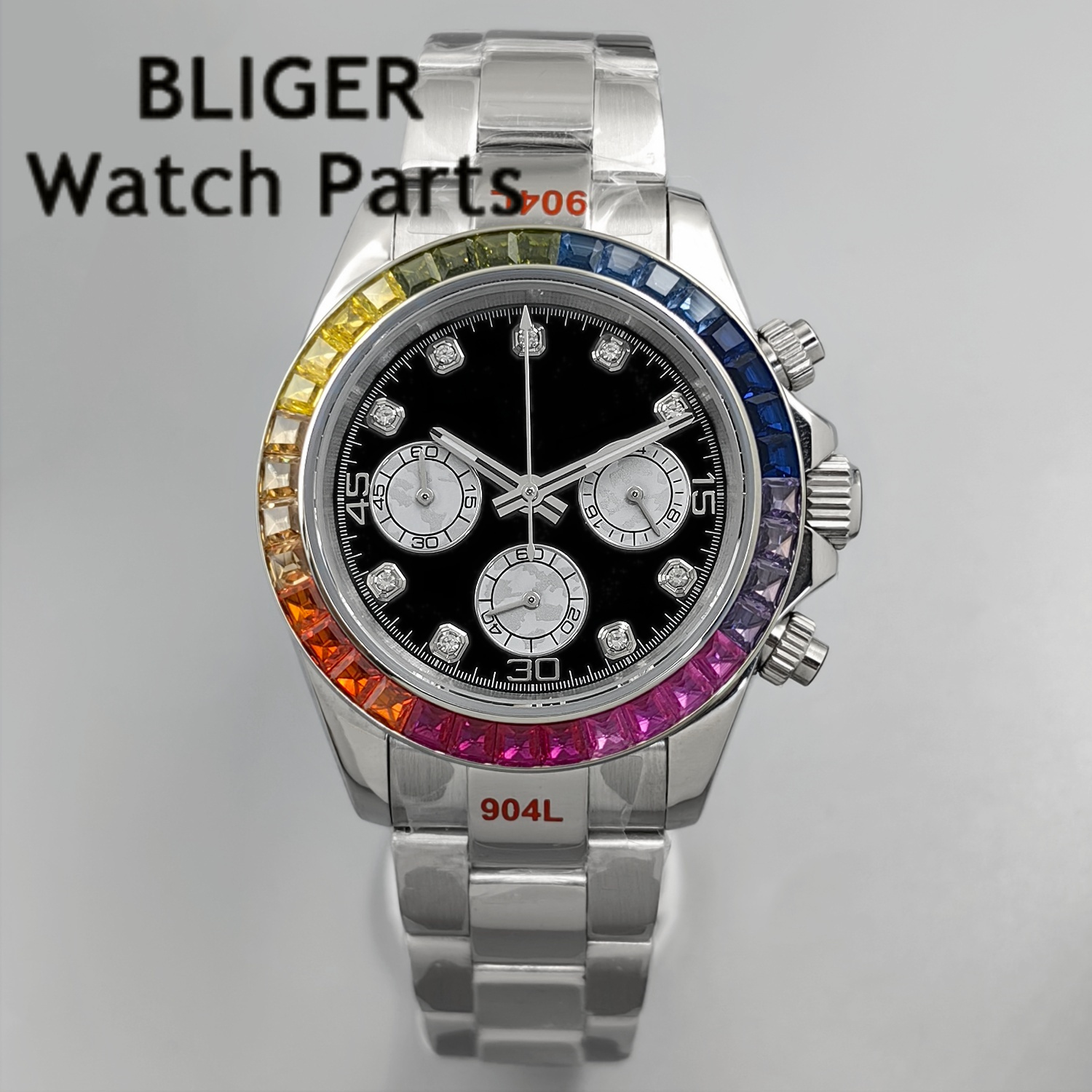 BLIGER Black Panda Dial Multic - Rubber Strap Diver ulasan dan harga