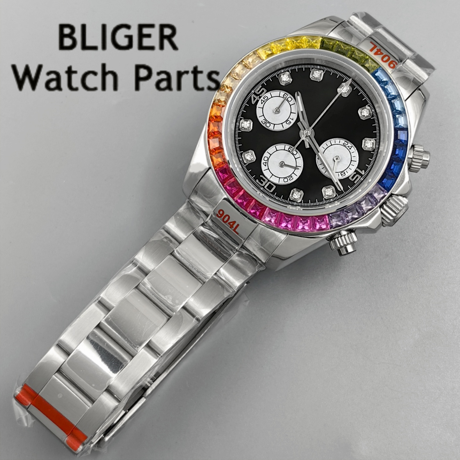 BLIGER Black Panda Dial Multic - Rubber Strap Diver ulasan dan harga