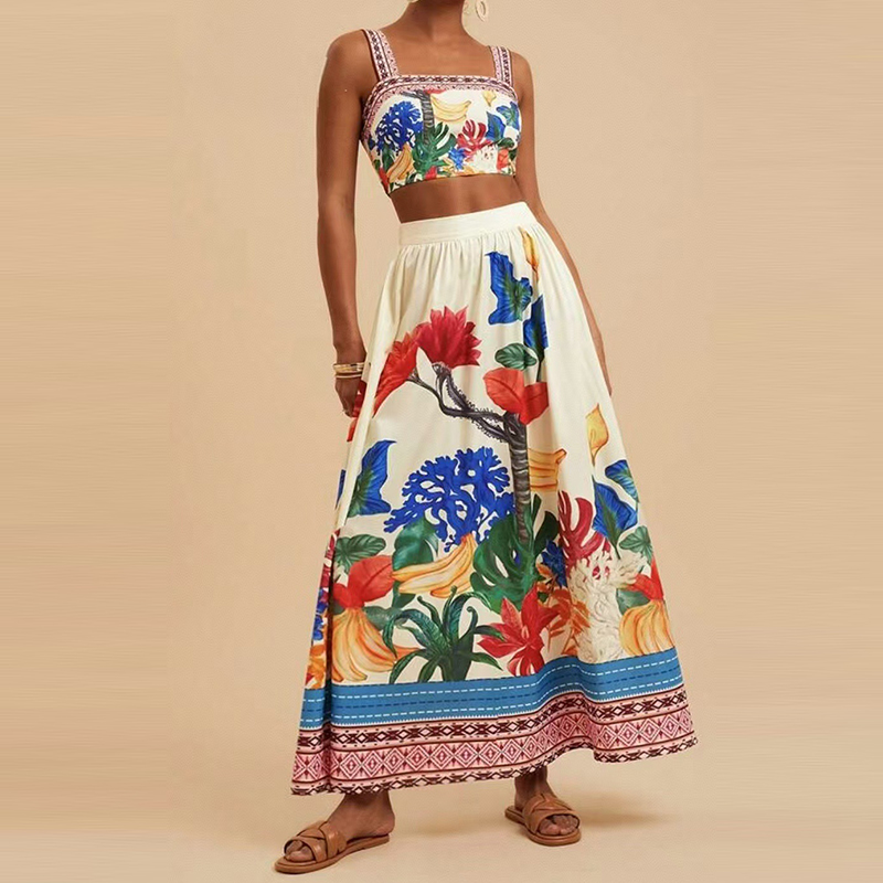 Women Sleeveless Straps Top &  - Tropic Strap Vintage ulasan dan harga