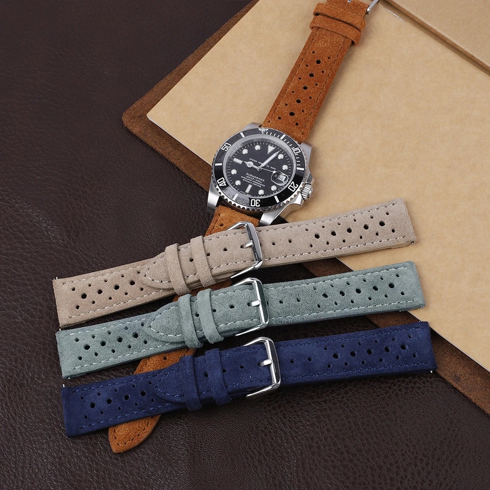 Suede Leather Watch Band 18mm  - Suede Strap Watch ulasan dan harga