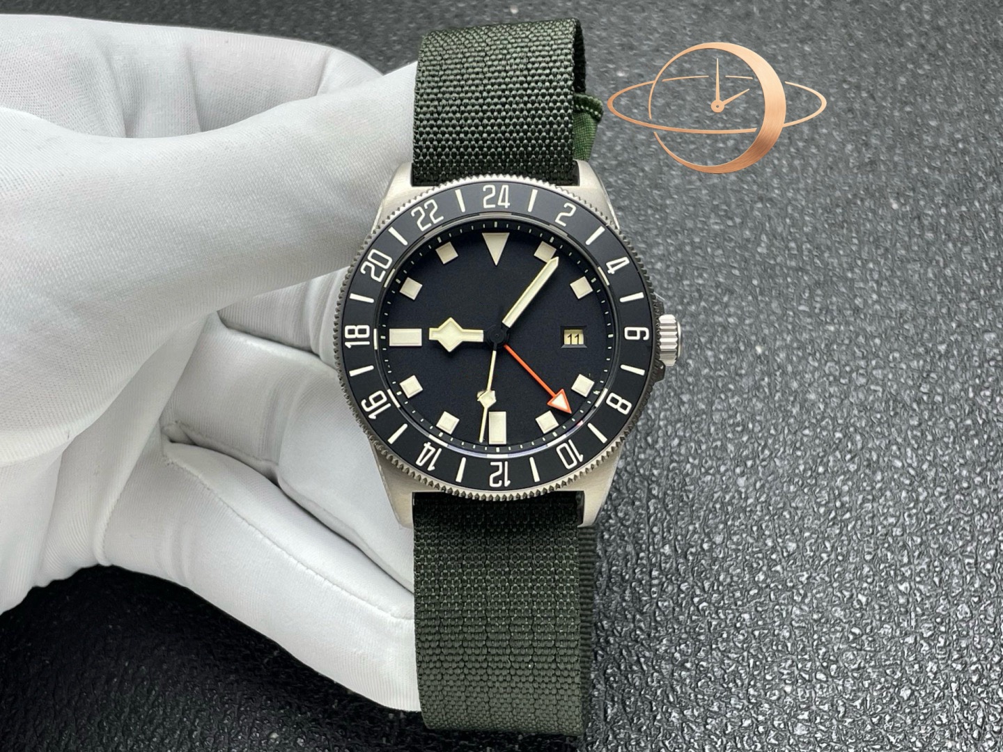 Customizable, GMT men's watch, - Canvas Strap Watch ulasan dan harga