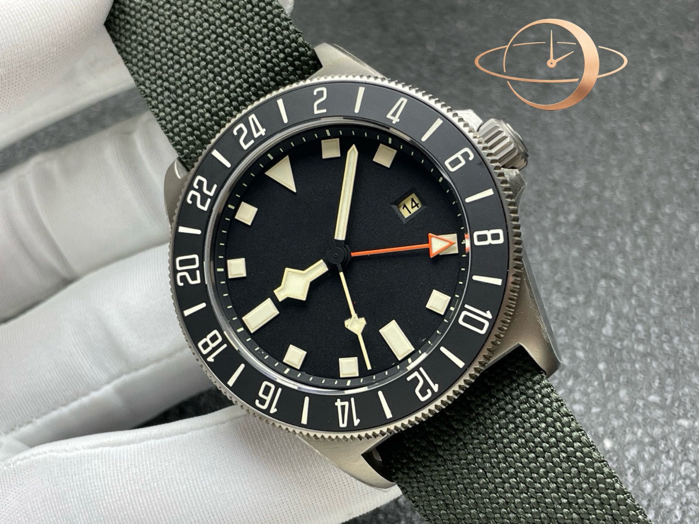 Customizable, GMT men's watch, - Canvas Strap Watch ulasan dan harga