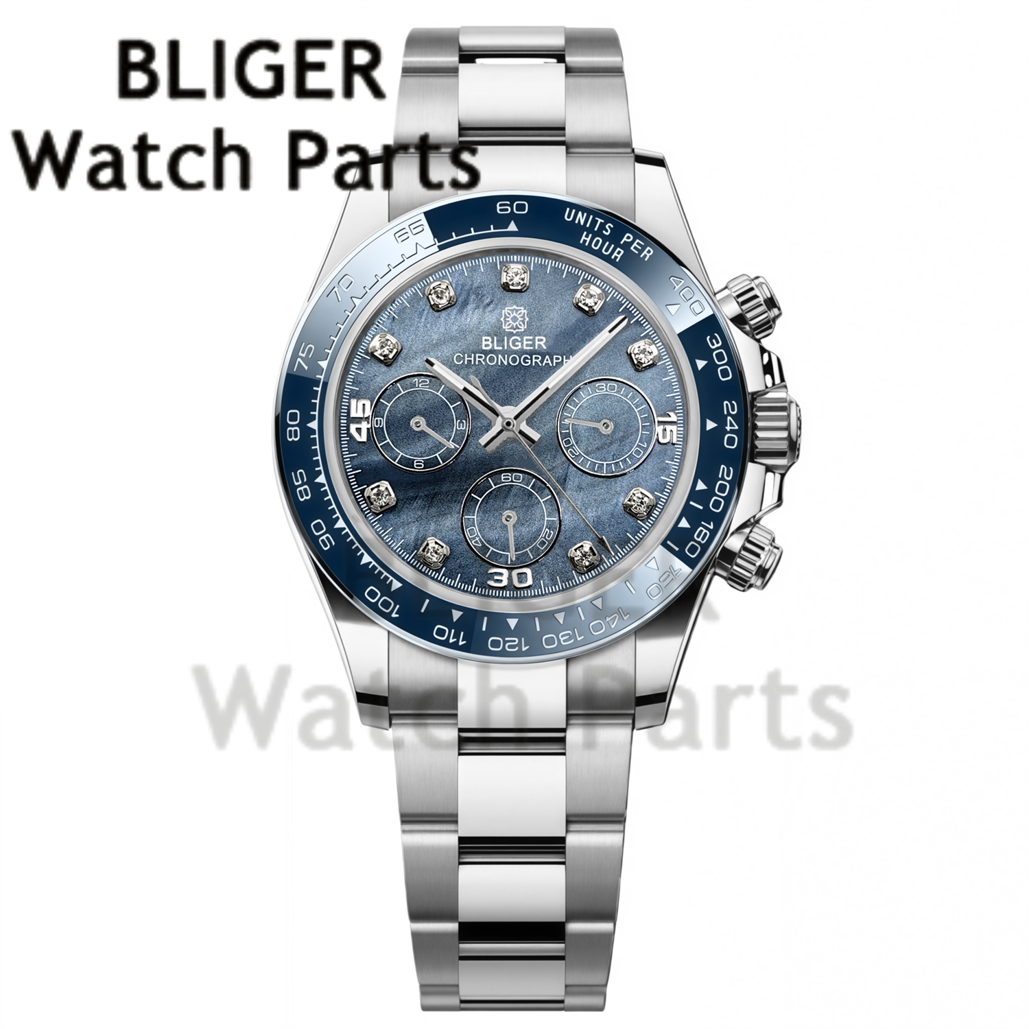 BLIGER 39MM Men's Quartz Chron - Rubber Strap Diver ulasan dan harga