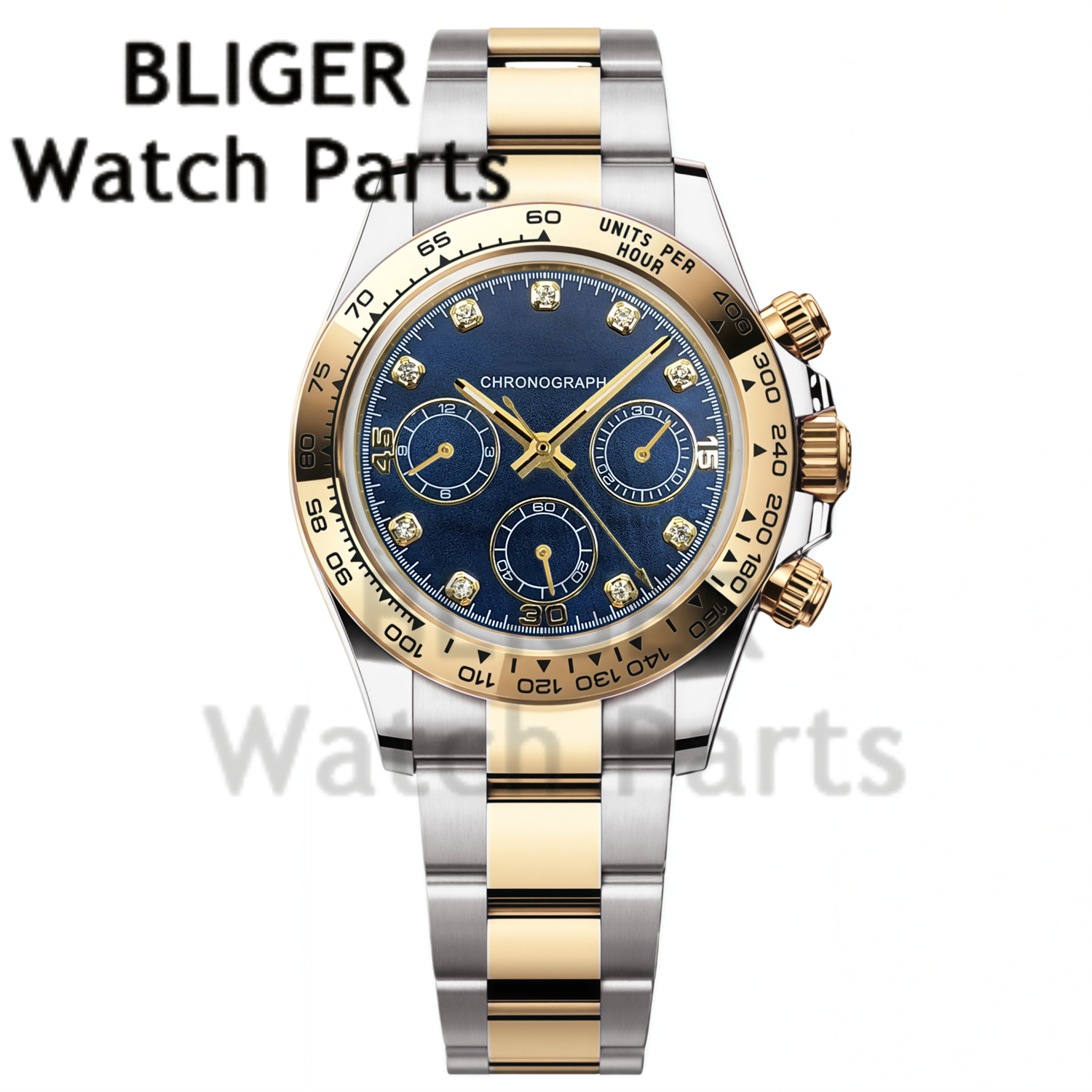BLIGER 39MM Men's Quartz Chron - Rubber Strap Diver ulasan dan harga