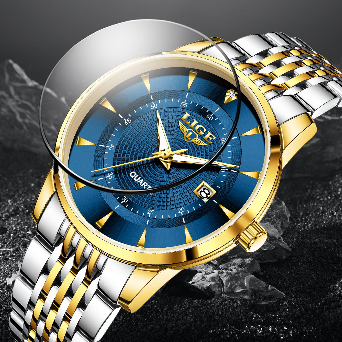 LIGE New 2026 Luxury Man Watch - Stainless Bracelet Diver ulasan dan harga
