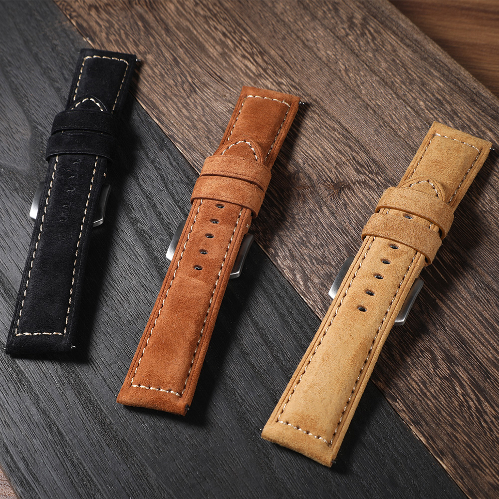 Genuine Suede Watch Strap 22mm - Suede Strap Watch ulasan dan harga