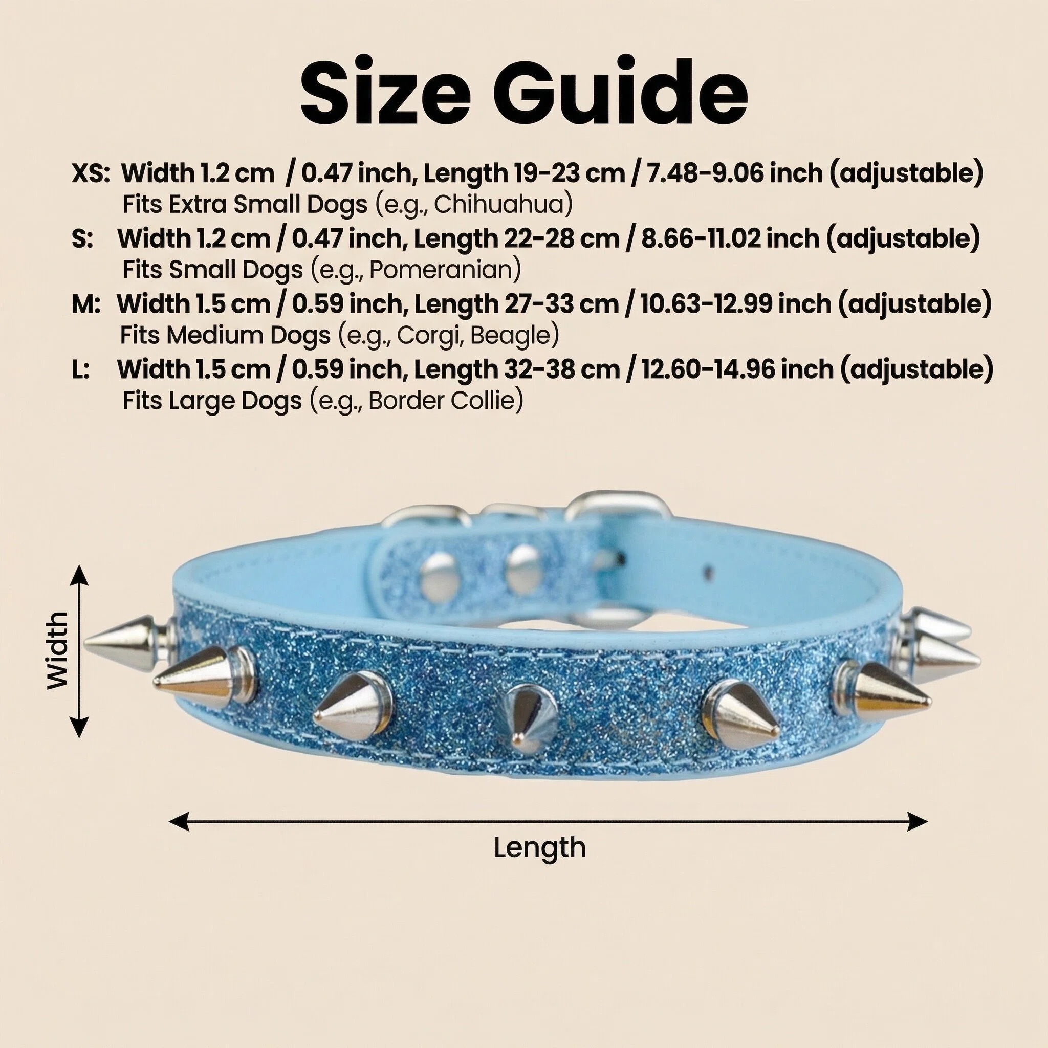 Punk Style Rivet Pet Collar Le - Leather Strap Quick Release ulasan dan harga