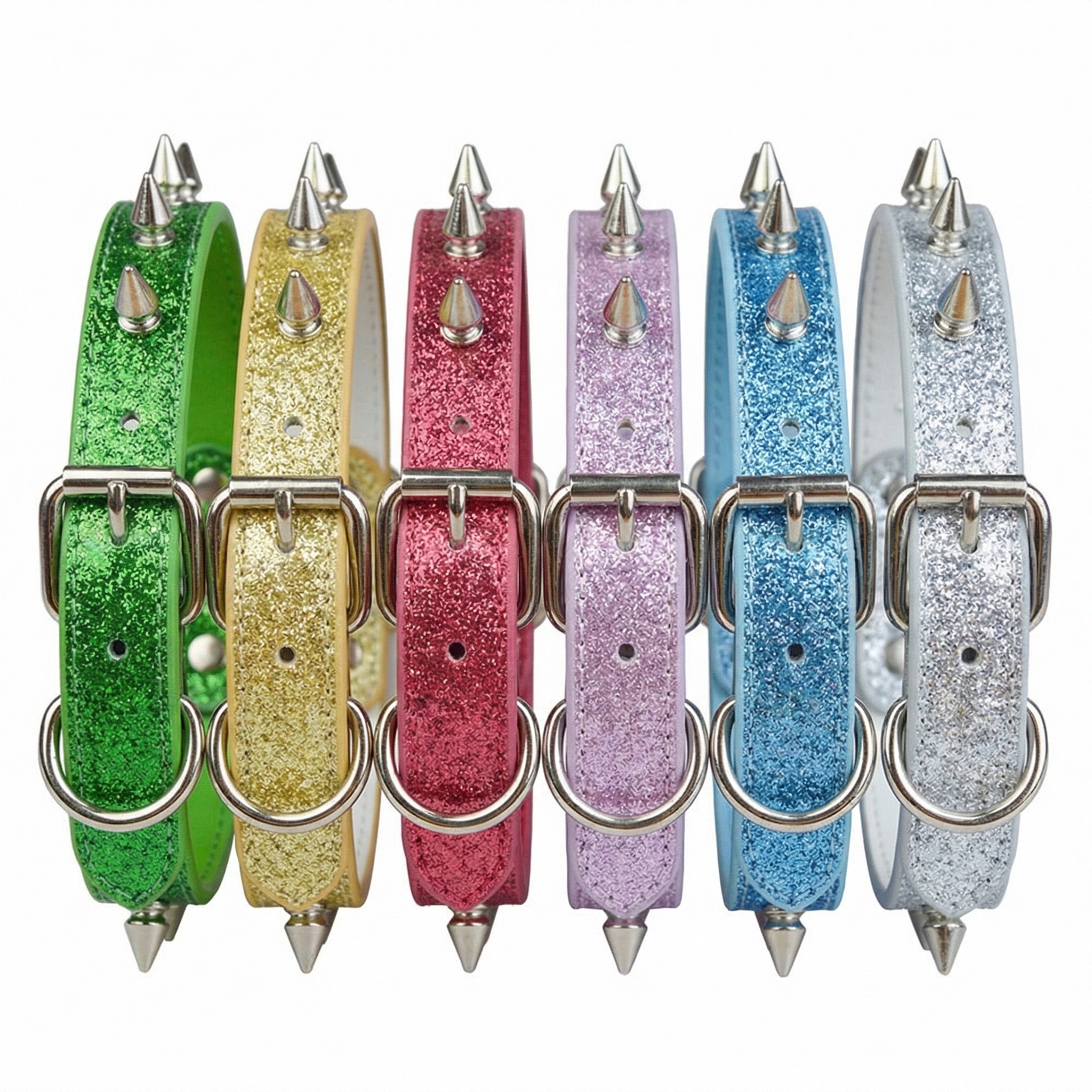 Punk Style Rivet Pet Collar Le - Leather Strap Quick Release ulasan dan harga