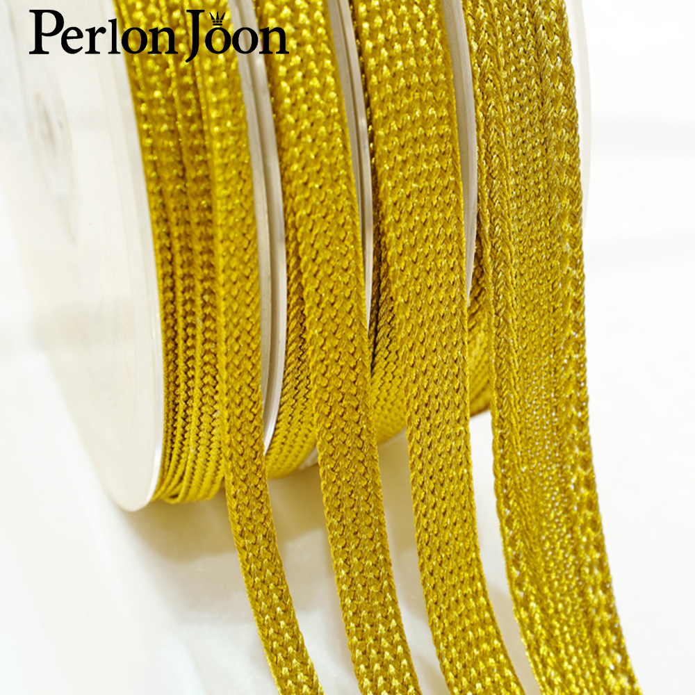 10yards Gold  thread strap web - Perlon Strap Woven ulasan dan harga