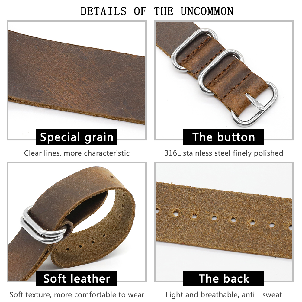 Genuine Leather Watch Band 18m - Suede Strap Watch ulasan dan harga