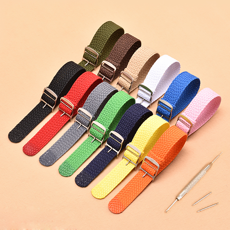 Nylon Weave Watch Strap for Pe - Perlon Strap Woven ulasan dan harga