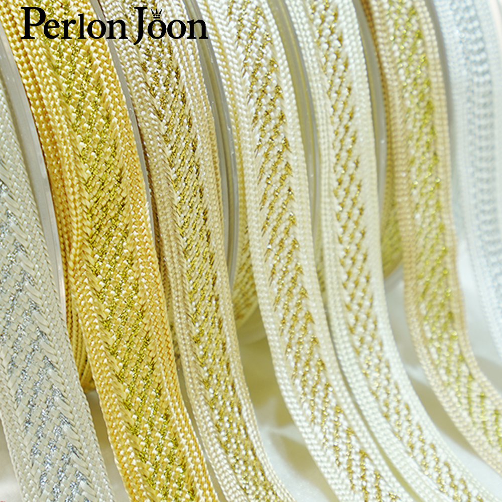 10yards/lot  gold thread polye - Perlon Strap Woven ulasan dan harga