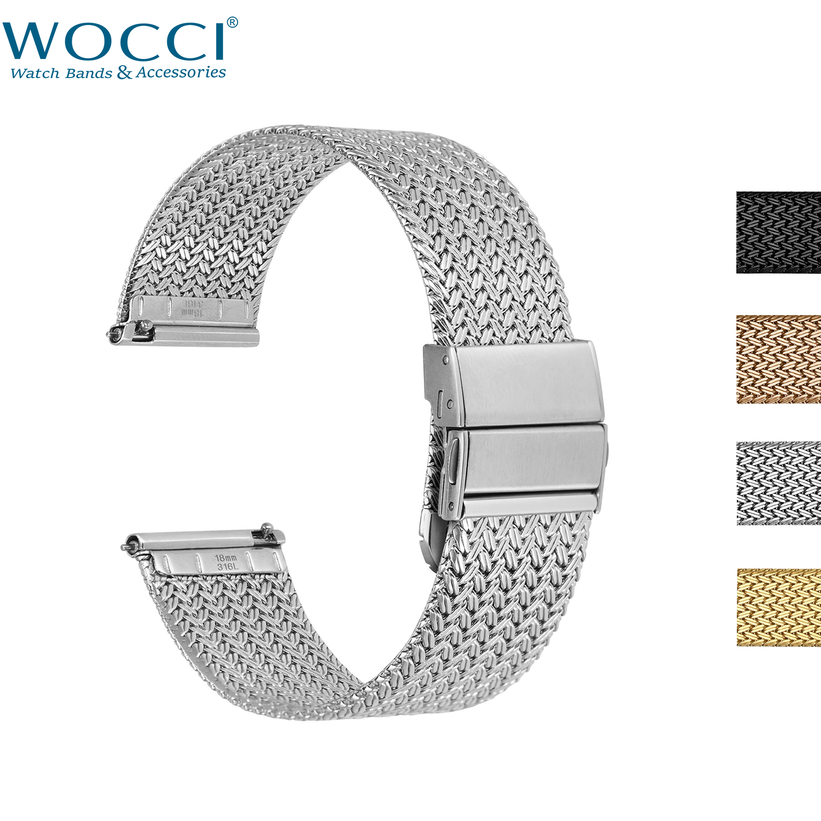 WOCCI Elite Metal Watch Band,  - Mesh Strap Metal ulasan dan harga