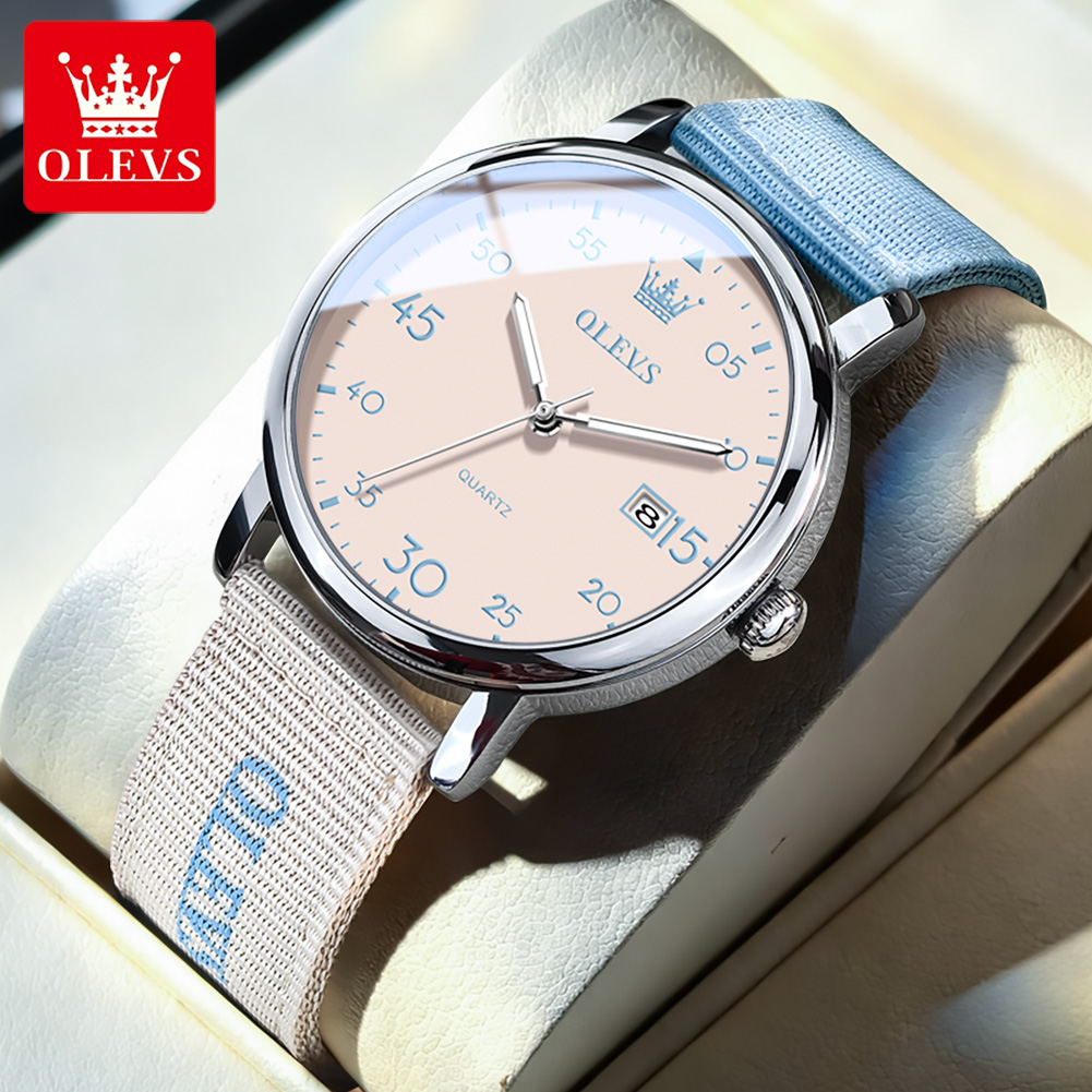 OLEVS Brand New Fashion Retro  - Canvas Strap Watch ulasan dan harga