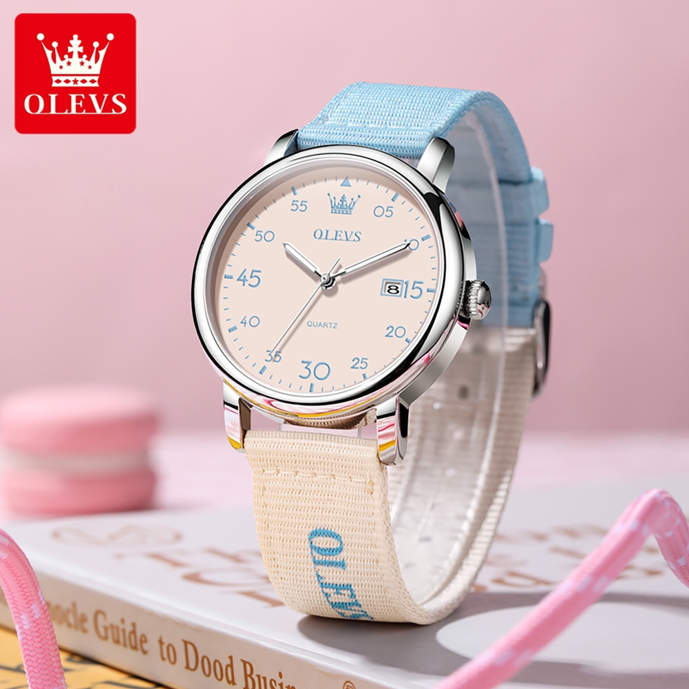 OLEVS Brand New Fashion Retro  - Canvas Strap Watch ulasan dan harga