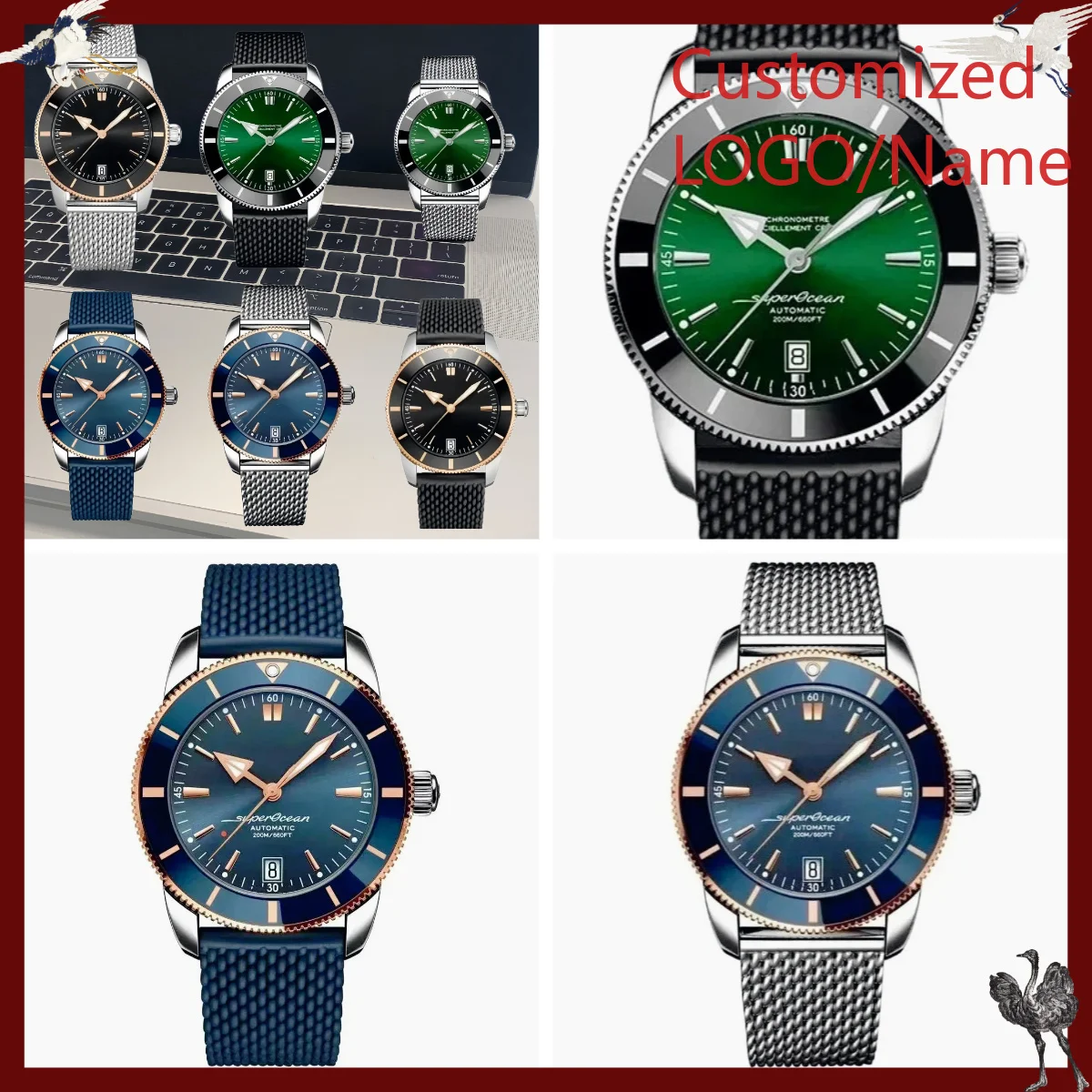 A1212 Store Customized Watches - Rubber Strap Diver ulasan dan harga