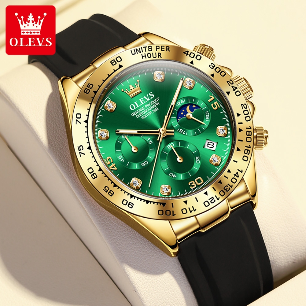 OLEVS 2875 Men's Watch Origina - Leather Watch Band Men ulasan dan harga
