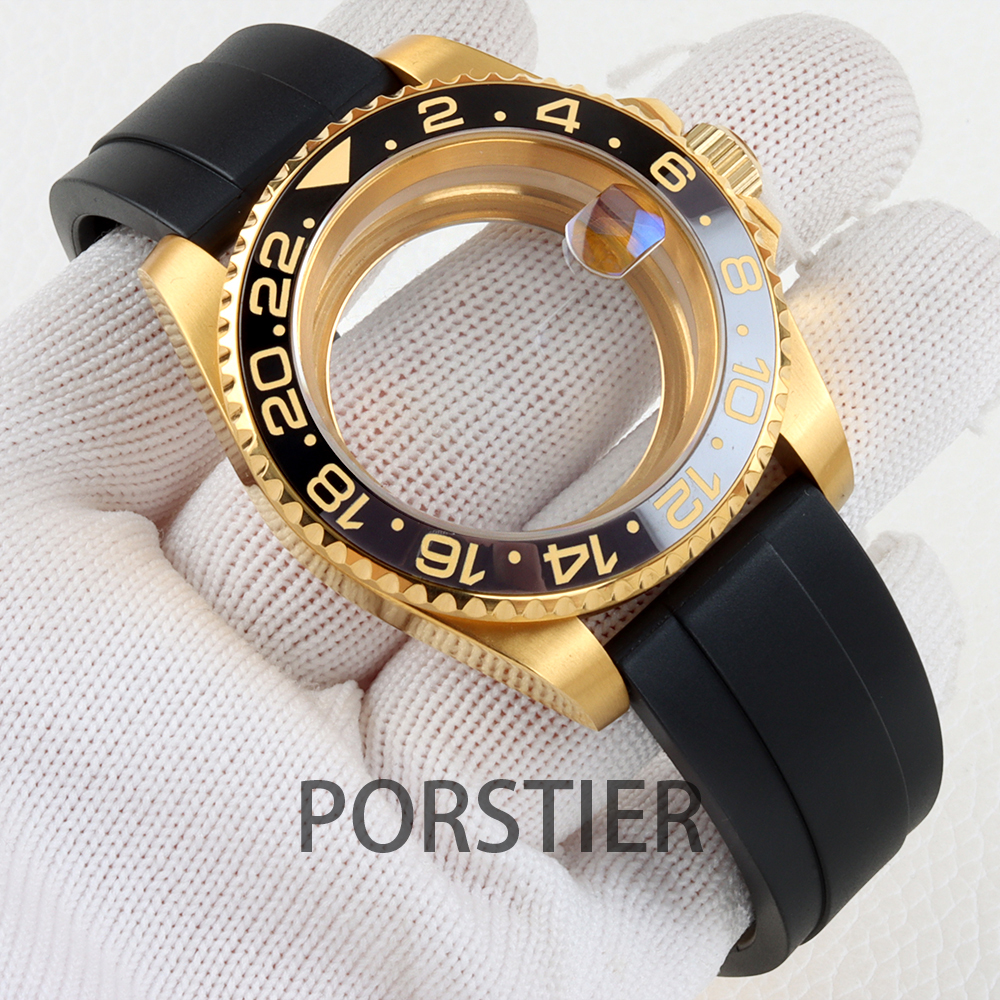 40mm Diver Watch Case for SUB  - Rubber Strap Diver ulasan dan harga