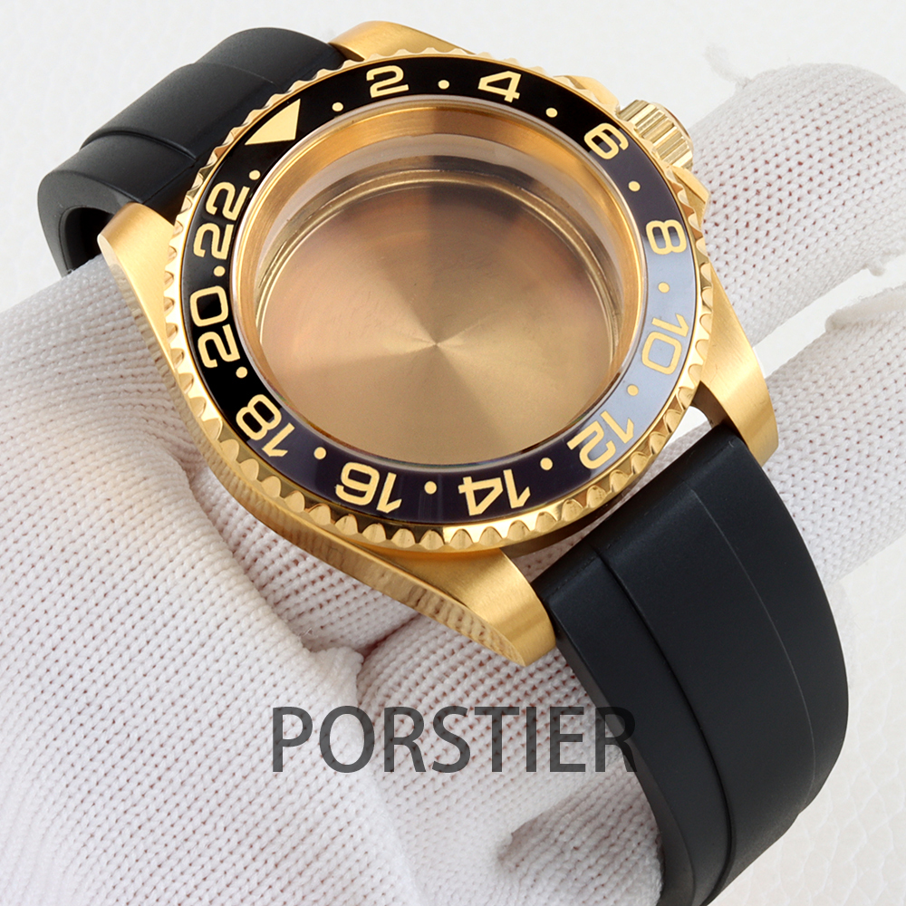 40mm Diver Watch Case for SUB  - Rubber Strap Diver ulasan dan harga