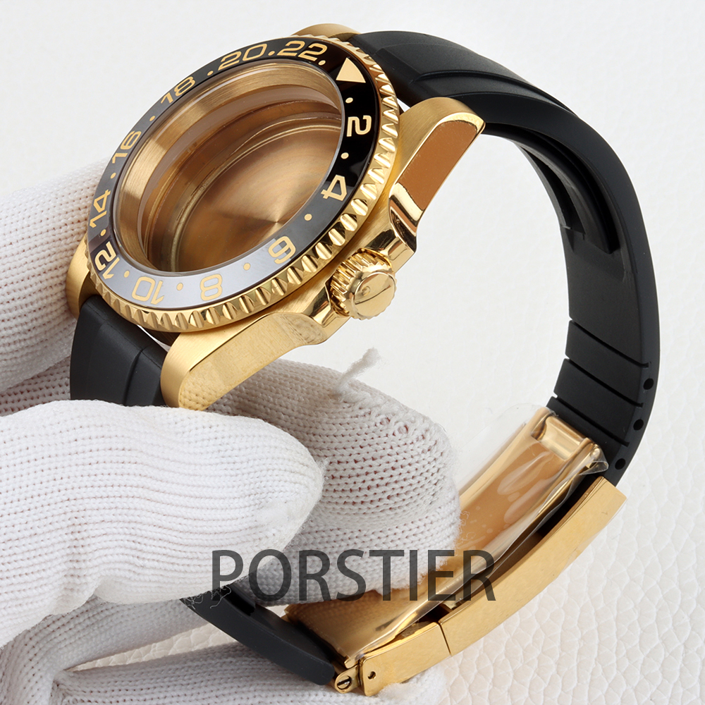40mm Diver Watch Case for SUB  - Rubber Strap Diver ulasan dan harga