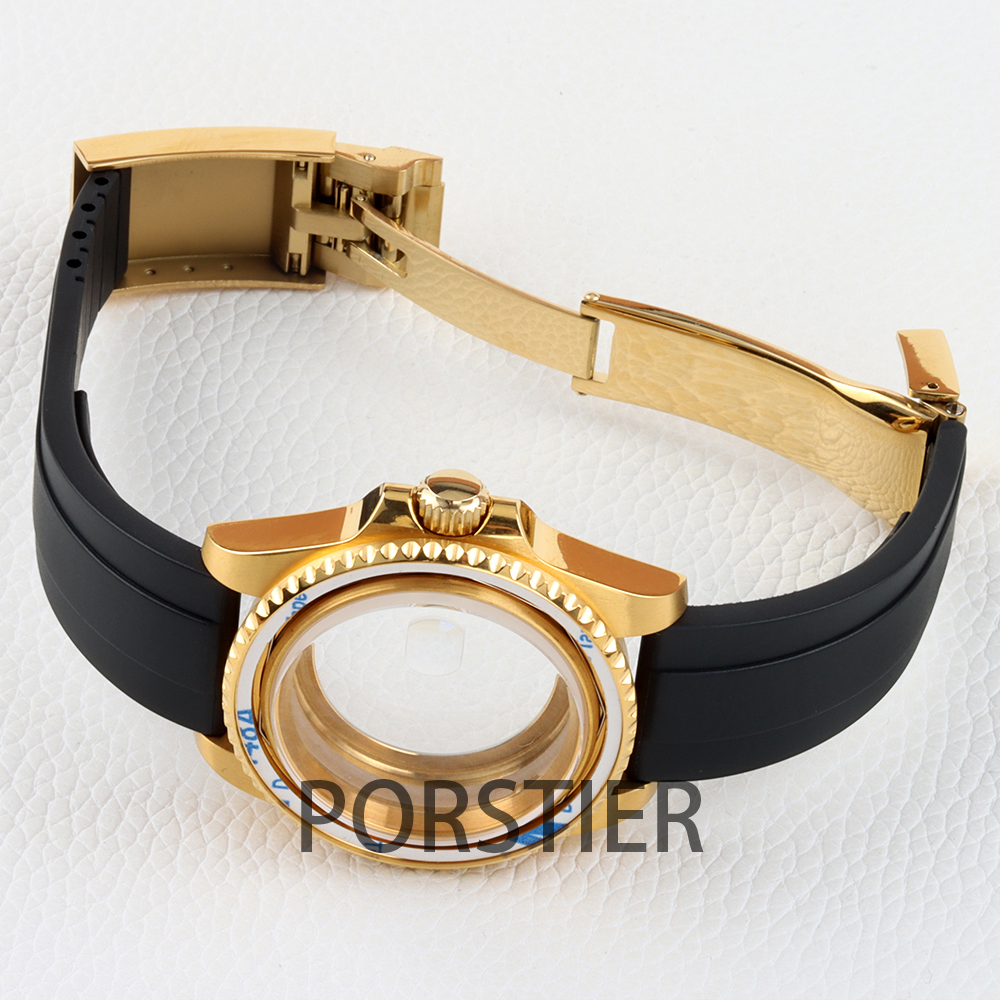 40mm Diver Watch Case for SUB  - Rubber Strap Diver ulasan dan harga