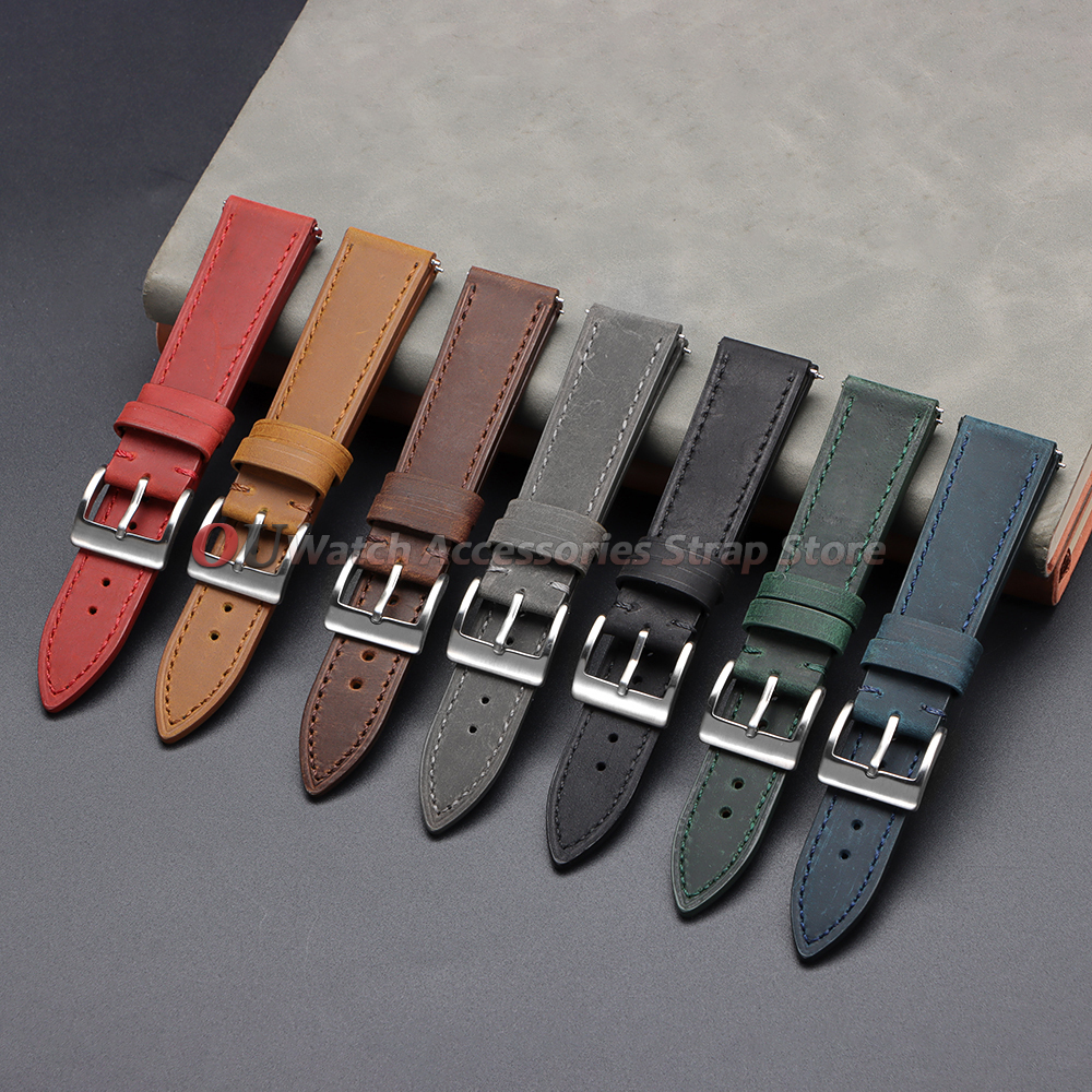 18mm 19mm 20mm 21mm 22mm 24mm  - Leather Strap Quick Release ulasan dan harga