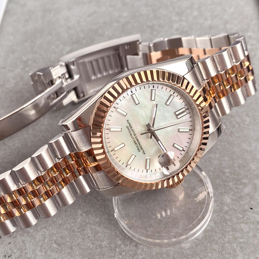 Customized Two Tone Rose Gold  - Stainless Bracelet Diver ulasan dan harga