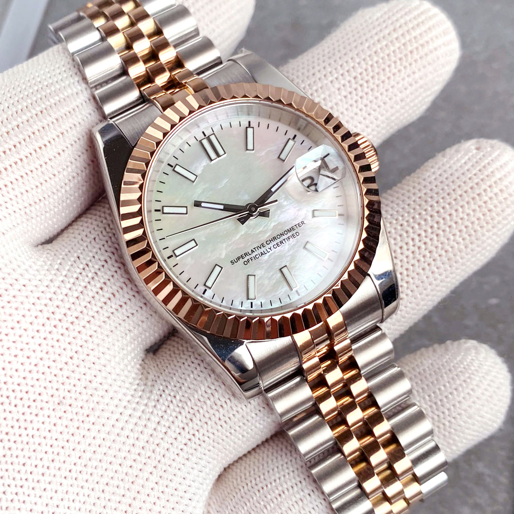 Customized Two Tone Rose Gold  - Stainless Bracelet Diver ulasan dan harga