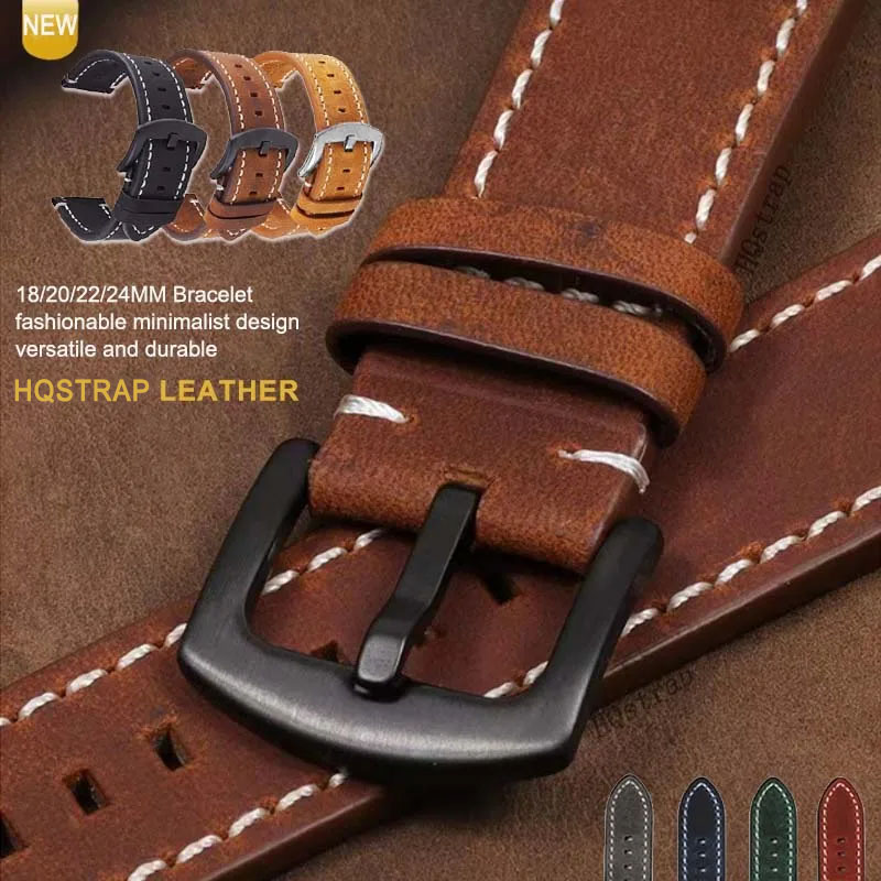 Retro Leather Watch Strap 18mm - Leather Strap Quick Release ulasan dan harga