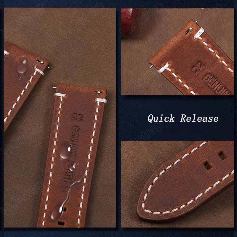 Retro Leather Watch Strap 18mm - Leather Strap Quick Release ulasan dan harga